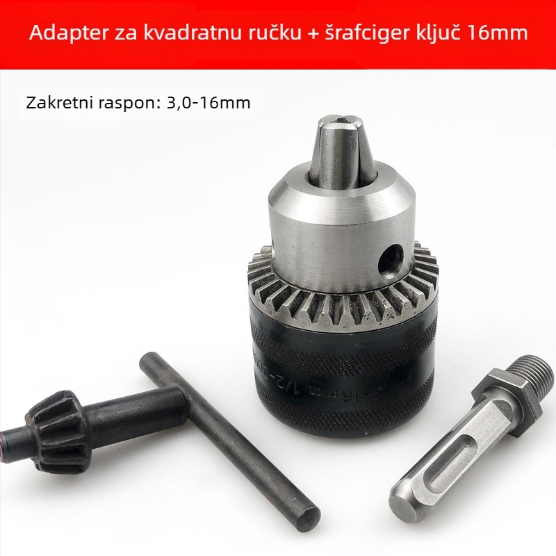 Yanrui Adapter za ručne i udarne bušilice – konverzijska glava, automatsko zaključavanje čeljusti, metalno-plastična konstrukcija