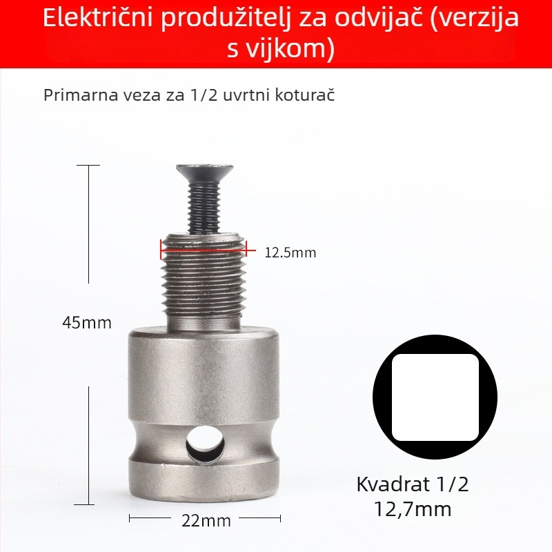 Yanrui Adapter za ručne i udarne bušilice – konverzijska glava, automatsko zaključavanje čeljusti, metalno-plastična konstrukcija
