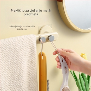 Zidni kupaonski organizator s držačem za papuče, plastičan, injekcijsko oblikovan, jednoslojni, modernog minimalističnog stila