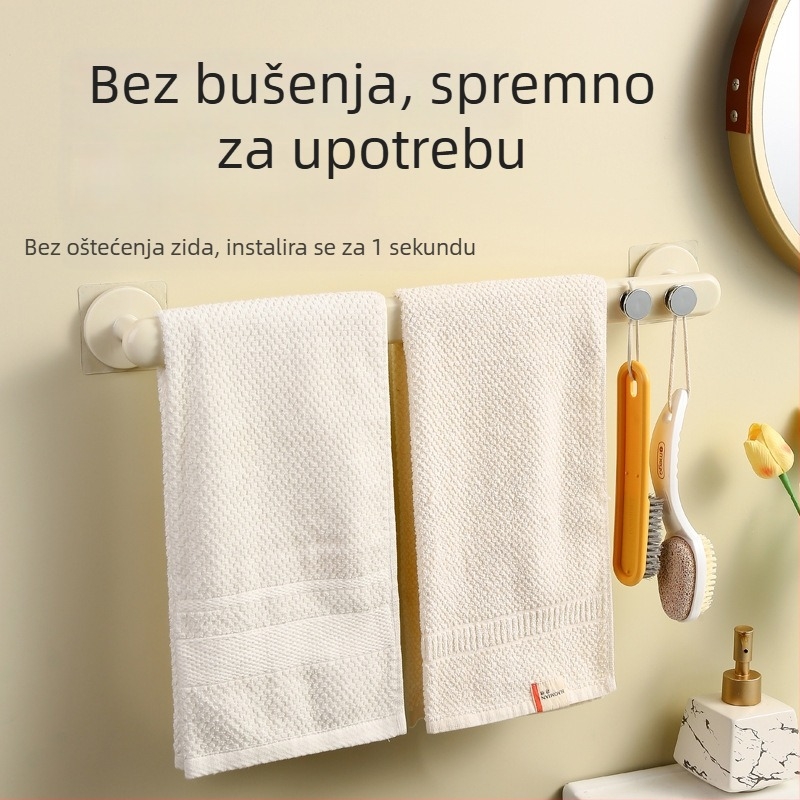 Zidni kupaonski organizator s držačem za papuče, plastičan, injekcijsko oblikovan, jednoslojni, modernog minimalističnog stila