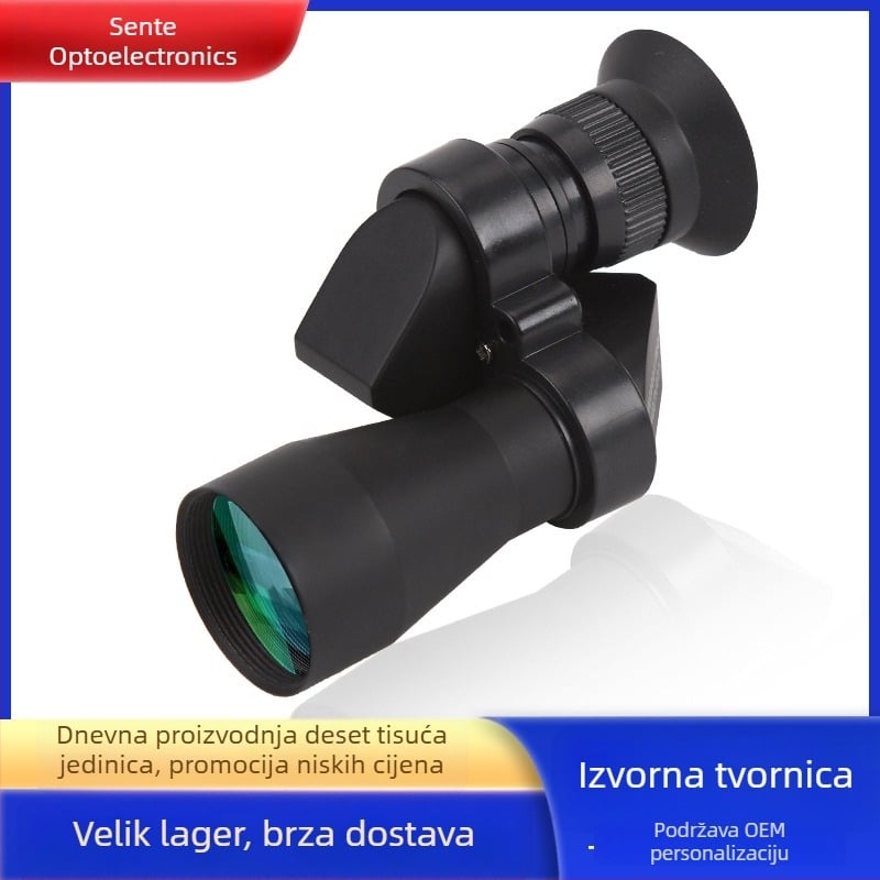 Monokularni teleskop s pravim kutem, model 1000X20, 8x povećanje, vidno polje 7°, izlazna zjenica 3,6 mm