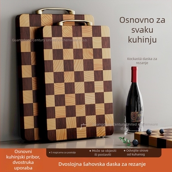 Drvena daska za rezanje - dvostrana, antibakterijska, protiv plijesni, od masivnog drveta