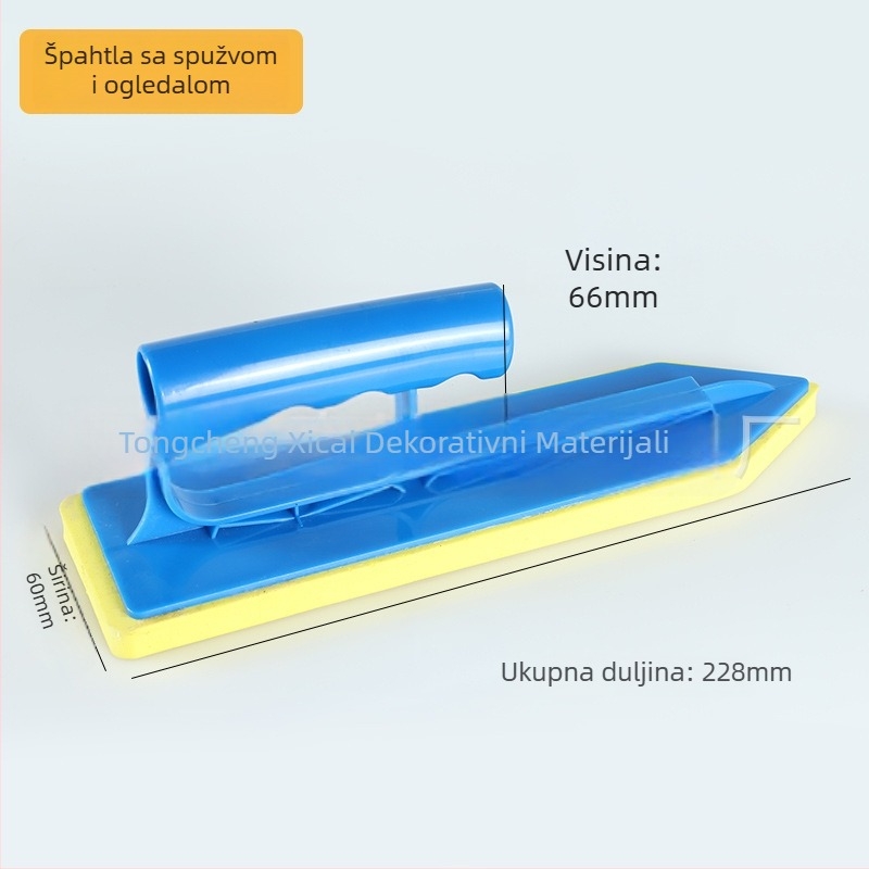 Špatula za žbukanje s pločom od karbonske/plave/nehrđajuće čelika, debljina 0,5–0,6 mm, za unutarnje dekoracije, niveliranje poda i nanošenje morta