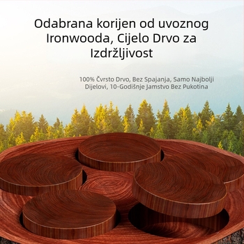 Daska za rezanje od željezovog drveta, čvrsto drvo za kuhinju, antibakterijska i otporna na plijesan, prehrambena kvaliteta