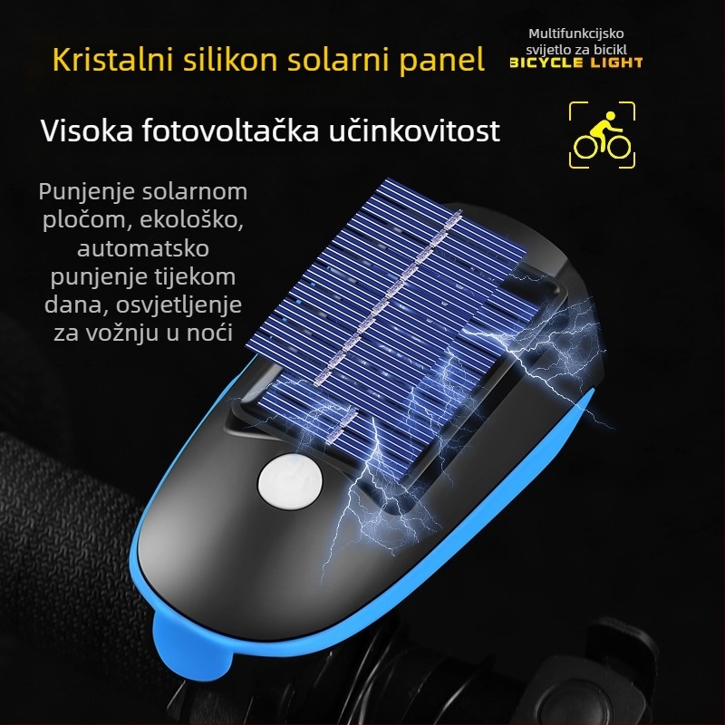 Yuuisd Joyue Solarno USB napajano prednje svjetlo bicikla za planinski bicikl – noćna vožnja