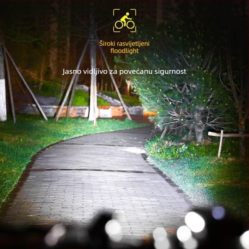 Yuuisd Joyue Solarno USB napajano prednje svjetlo bicikla za planinski bicikl – noćna vožnja