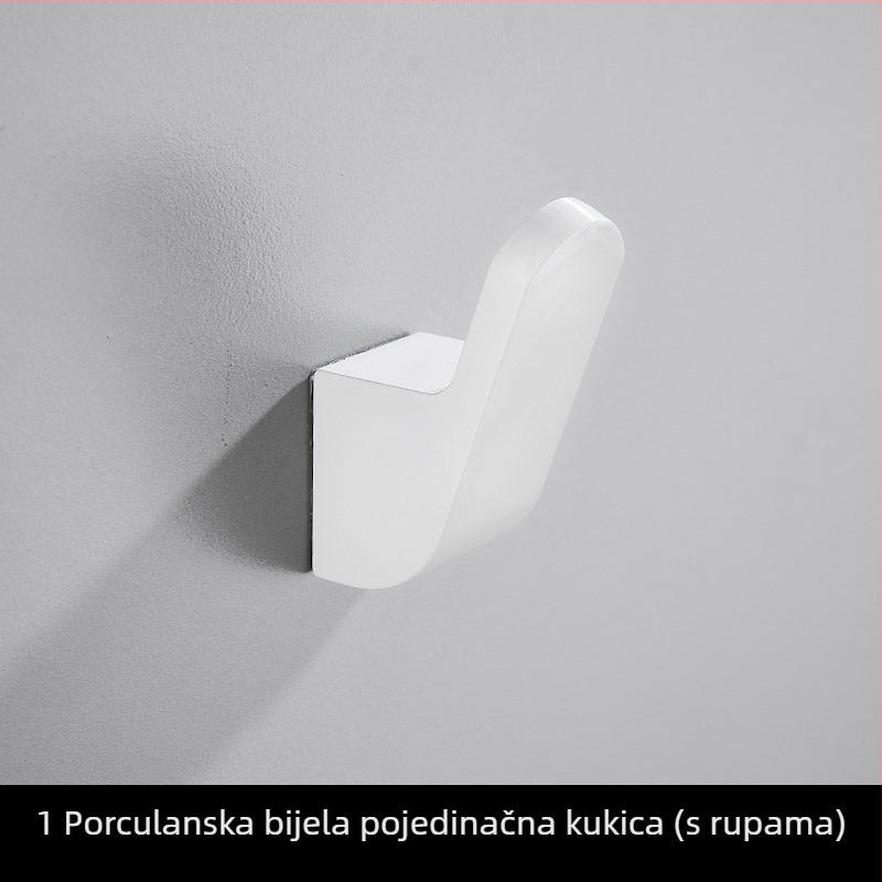 Jednostruka vješalica za odjeću od Space aluminija, zidna montaža, lakirana površina, stil Svijetli luksuz, marka Ouzhizhuo