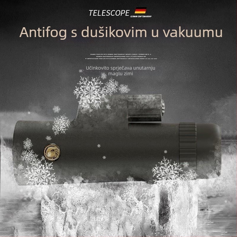 10x42 profesionalnog razreda monocularni teleskop s izuzetno jasnim noćnim vidom pri slabom osvjetljenju i punim optičkim staklom