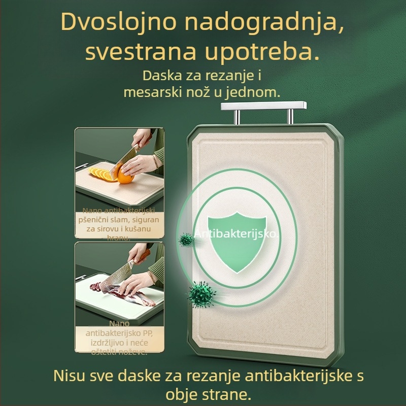 Daska za rezanje od nehrđajućeg čelika – dvostrana, nordijski stil, Shiny Superior