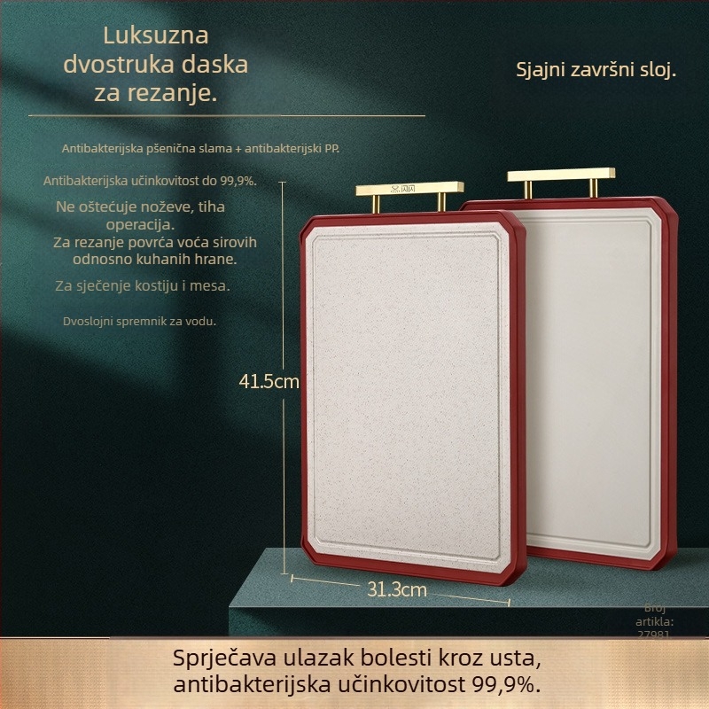 Daska za rezanje od nehrđajućeg čelika – dvostrana, nordijski stil, Shiny Superior