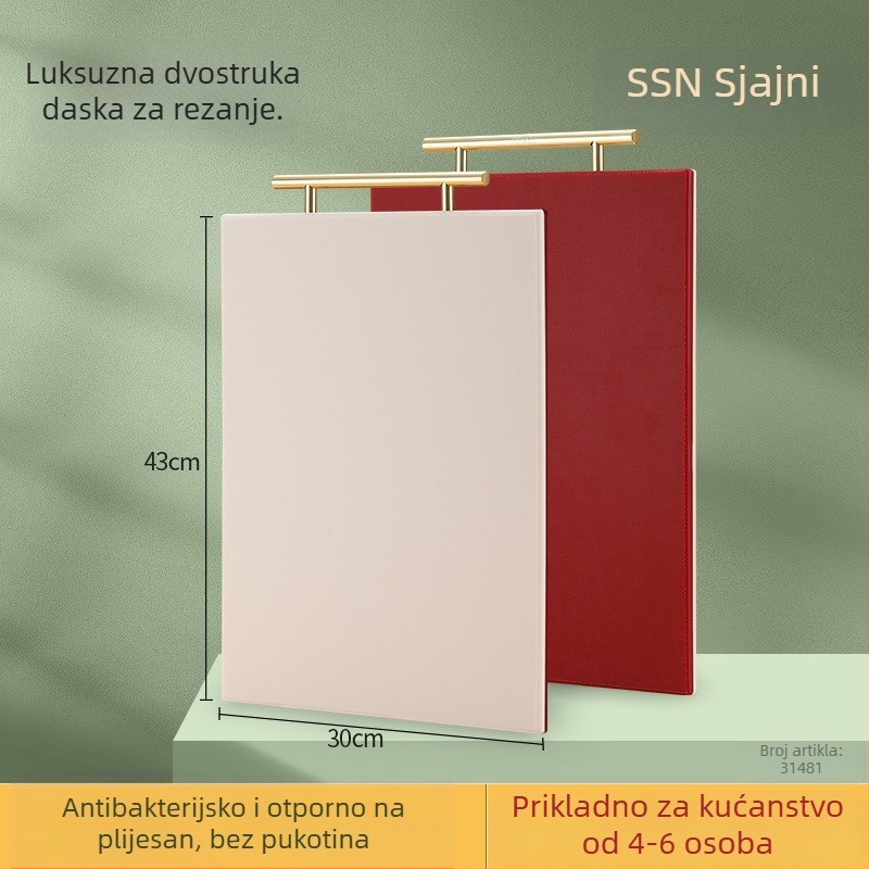 Daska za rezanje od nehrđajućeg čelika – dvostrana, nordijski stil, Shiny Superior