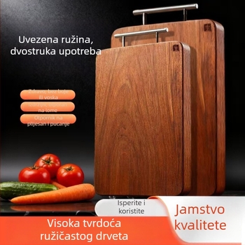 Masivna drvena daska za rezanje, dvostrana, protuklizna, za kućnu upotrebu