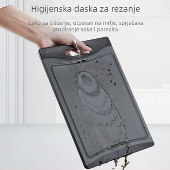 Pravokutna crna PP plastična daska za rezanje za kućnu upotrebu, za rezanje povrća i voća