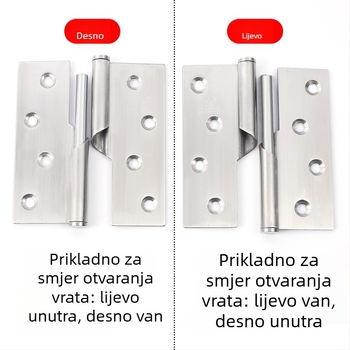 Panta za vrata od masivnog drva, prilagodljiva, samozatvarajuća, pomična, materijal: 201 nehrđajući čelik, završna obrada: brušena