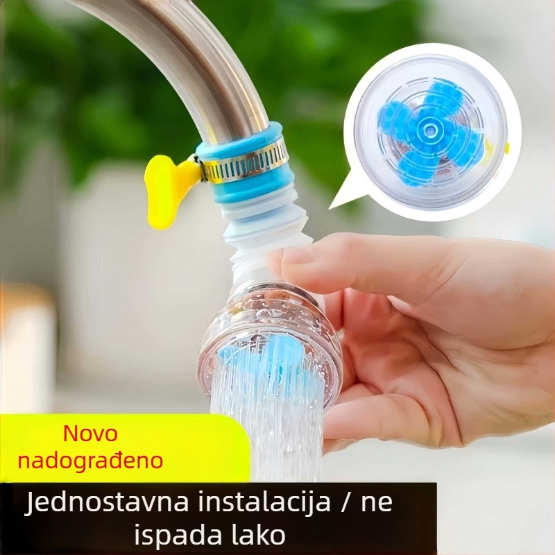 Filter za slavinu s produženim mlaza protiv prskanja za kuhinjsko pročišćavanje vode, plastičan minimalistički dizajn