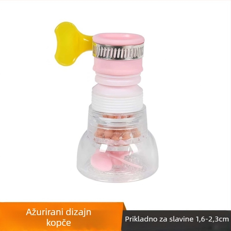 Filter za slavinu s produženim mlaza protiv prskanja za kuhinjsko pročišćavanje vode, plastičan minimalistički dizajn