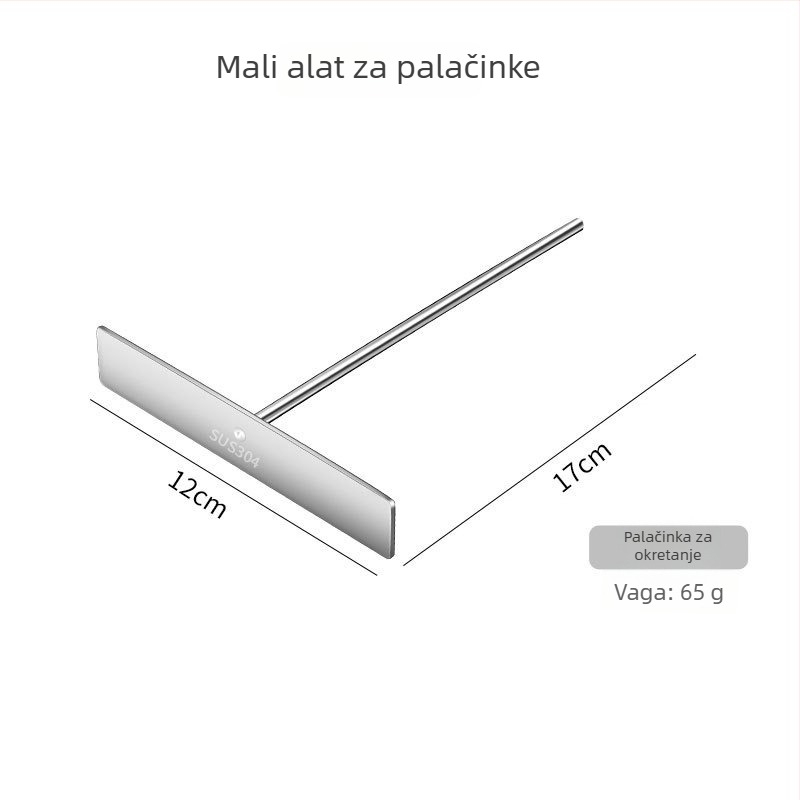 Set alata za palačinke s srebrnim završetkom — lopatica za prženje jaja i scraper za palačinke (Materijal: Srebro; Kategorija: Kuhinjska spatula)