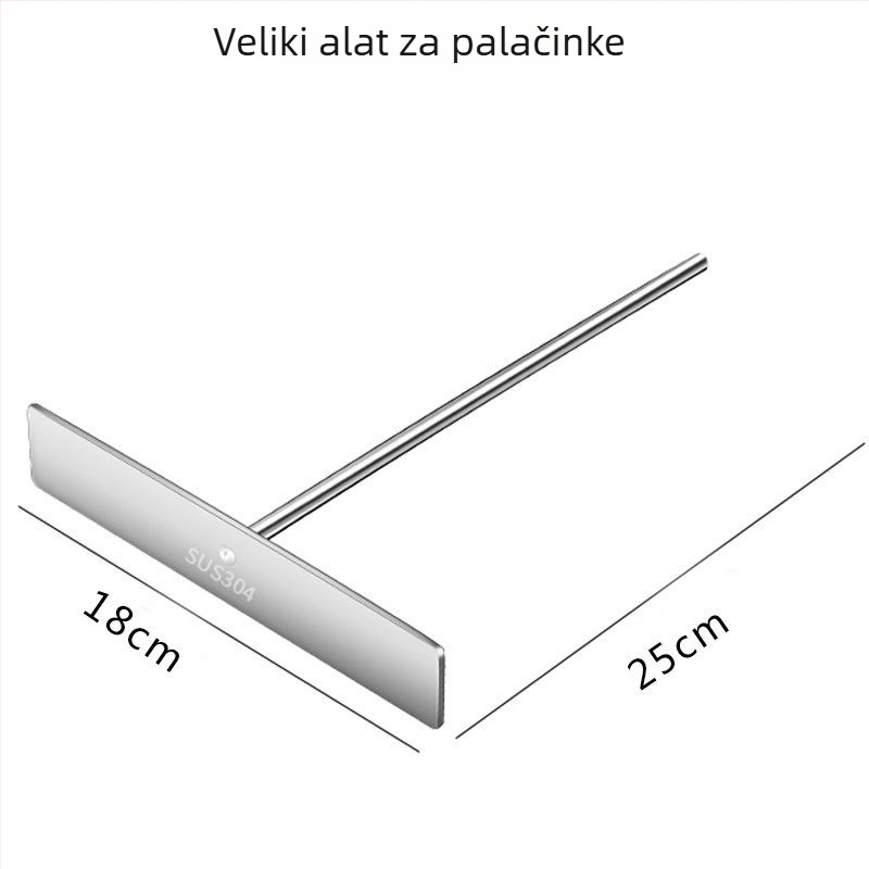 Set alata za palačinke s srebrnim završetkom — lopatica za prženje jaja i scraper za palačinke (Materijal: Srebro; Kategorija: Kuhinjska spatula)