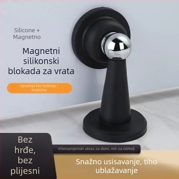 Magnetski zaustavljač vrata – bez bušenja, dvostruka upotreba, silikon magnetski, za drvena vrata, zaštita od sudara