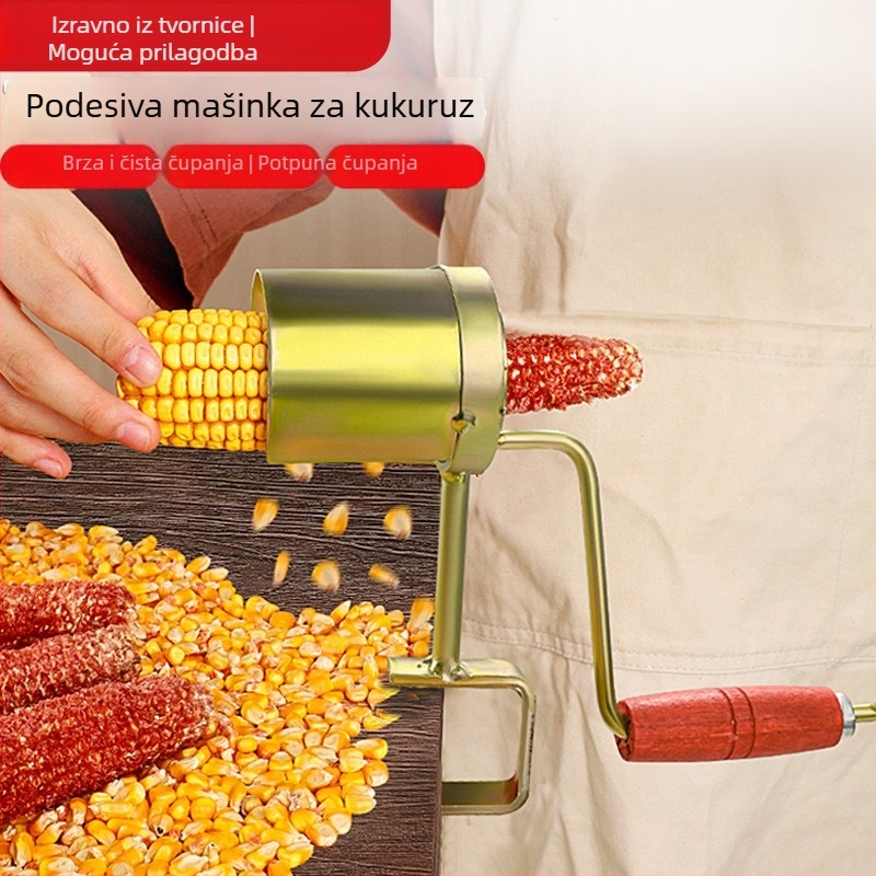 Dreamer Ručni odvajač zrna kukuruza — čelična konstrukcija, mali kućni model, mogućnost tiskanja logotipa