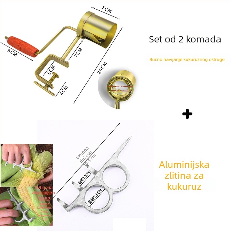 Dreamer Ručni odvajač zrna kukuruza — čelična konstrukcija, mali kućni model, mogućnost tiskanja logotipa