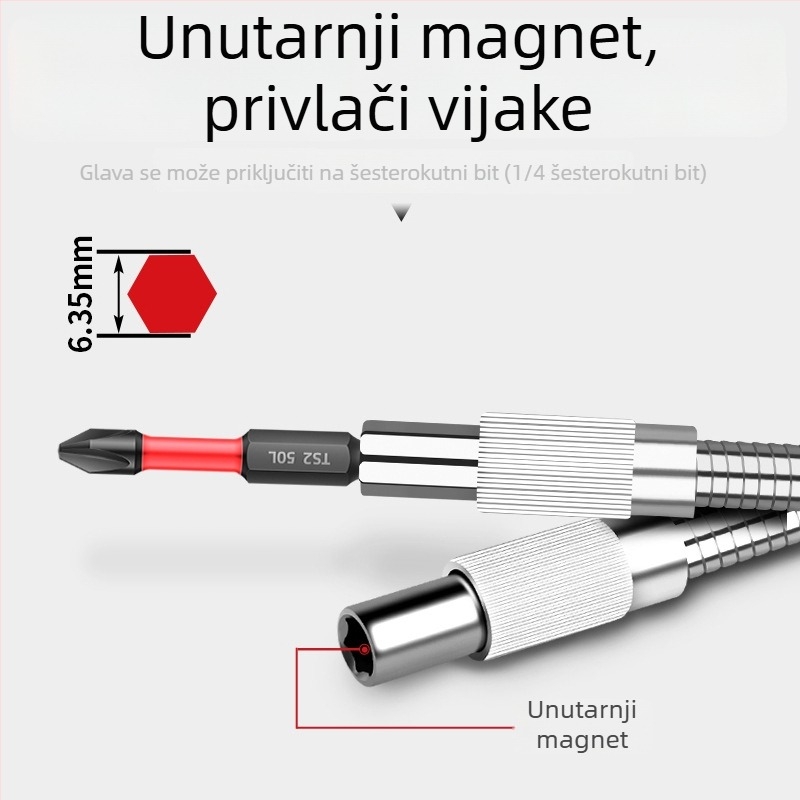 Lichang univerzalni fleksibilni osovinski spoj s rotacijskim spojem, za električnu odvijač i bušilicu, legura