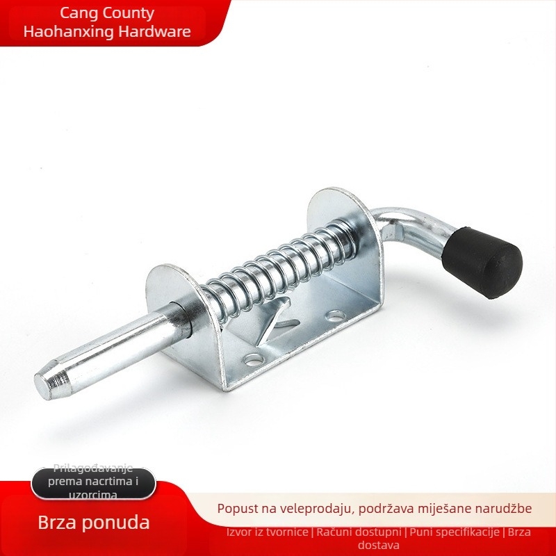 Teški industrijski zatvarač ormarića s opružnim mehanizmom – galvanizirana karbon čeli, površinska obrada: šok-poliranje i galvanizacija, Model: Heavy-Duty Industrial Latch, Marka: Haohanxing, Stil: Moderan minimalistički