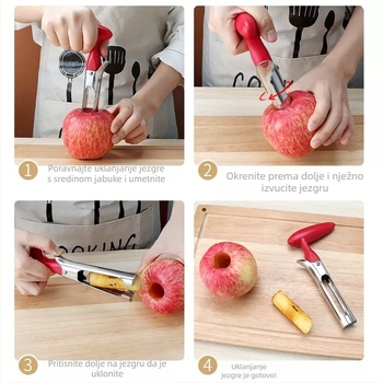 Nerđajući čelik voćni razdjelič s mogućnošću tiskanja logotipa, moderni minimalistički dizajn (materijal: nerđajućeg čelika; prilagodba: dostupna; tiskanje logotipa: moguće; kategorija: voćni razdjelič)