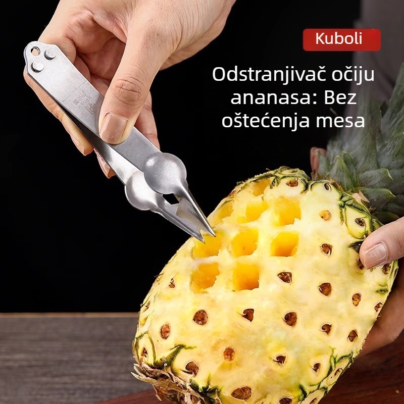 Višenamjenski alat za uklanjanje peteljke i očiju voća za jagode i ananas — moderan minimalistički dizajn