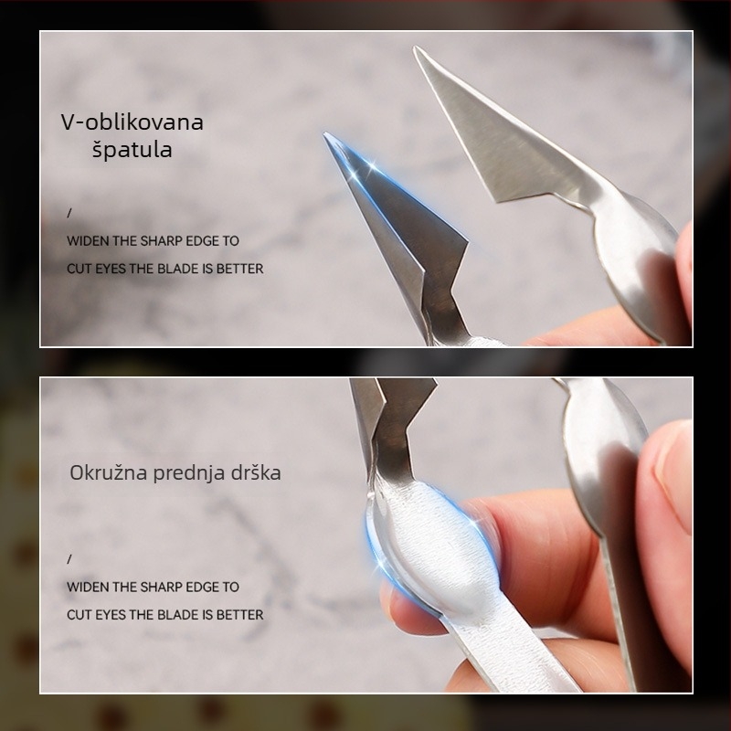 Višenamjenski alat za uklanjanje peteljke i očiju voća za jagode i ananas — moderan minimalistički dizajn