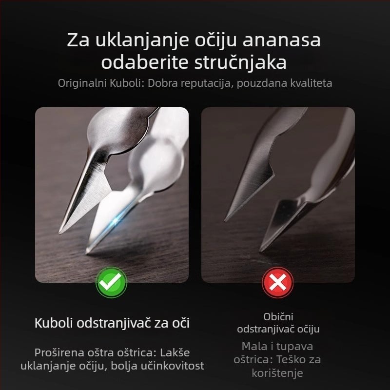 Višenamjenski alat za uklanjanje peteljke i očiju voća za jagode i ananas — moderan minimalistički dizajn