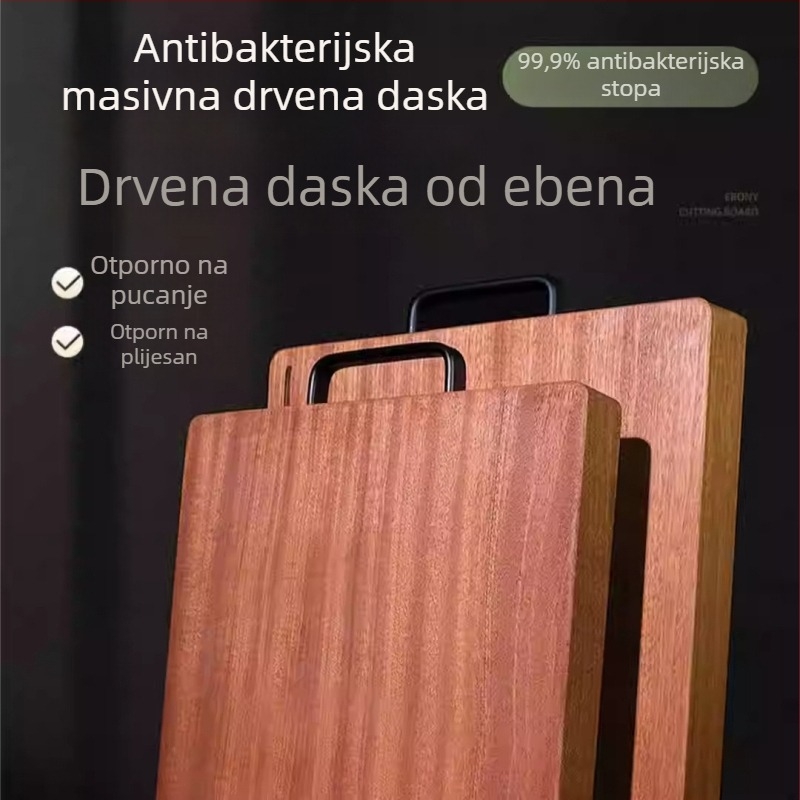 Daska za rezanje od sandalovine, čvrsta drvena daska za kuhinju, debljina 2,5 cm, za rezanje kostiju