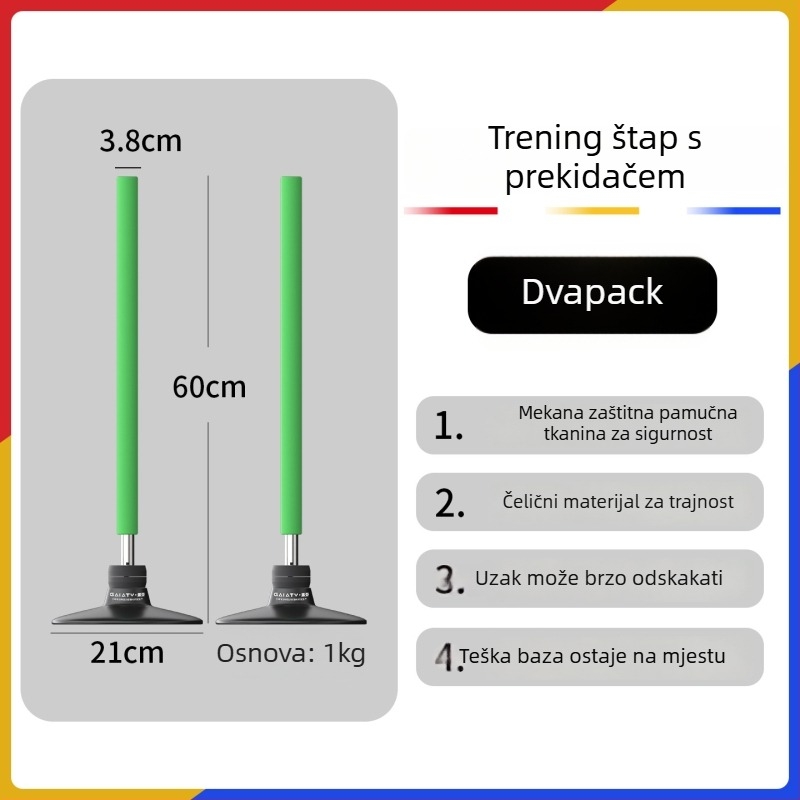 Nehrđajući čelični marker-stup za nogometne treninge s automatskim vraćanjem — Cssit, šifra R2c166-5063 — trening alat