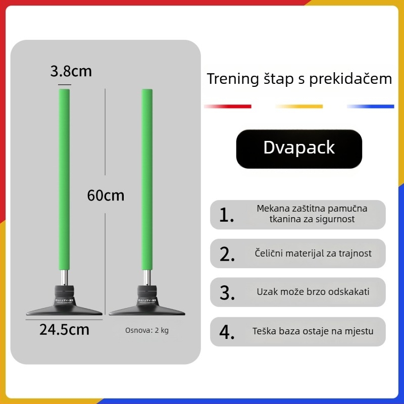 Nehrđajući čelični marker-stup za nogometne treninge s automatskim vraćanjem — Cssit, šifra R2c166-5063 — trening alat