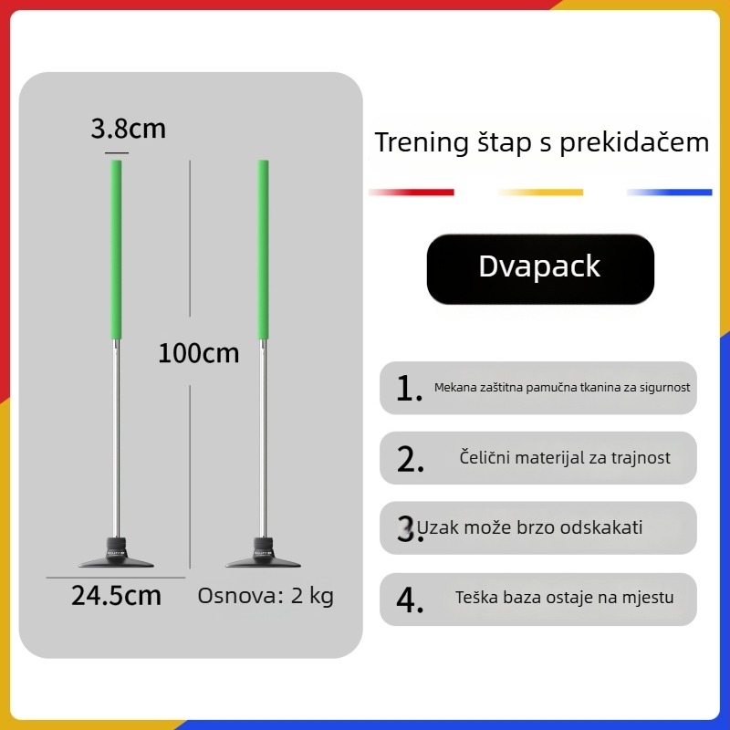 Nehrđajući čelični marker-stup za nogometne treninge s automatskim vraćanjem — Cssit, šifra R2c166-5063 — trening alat