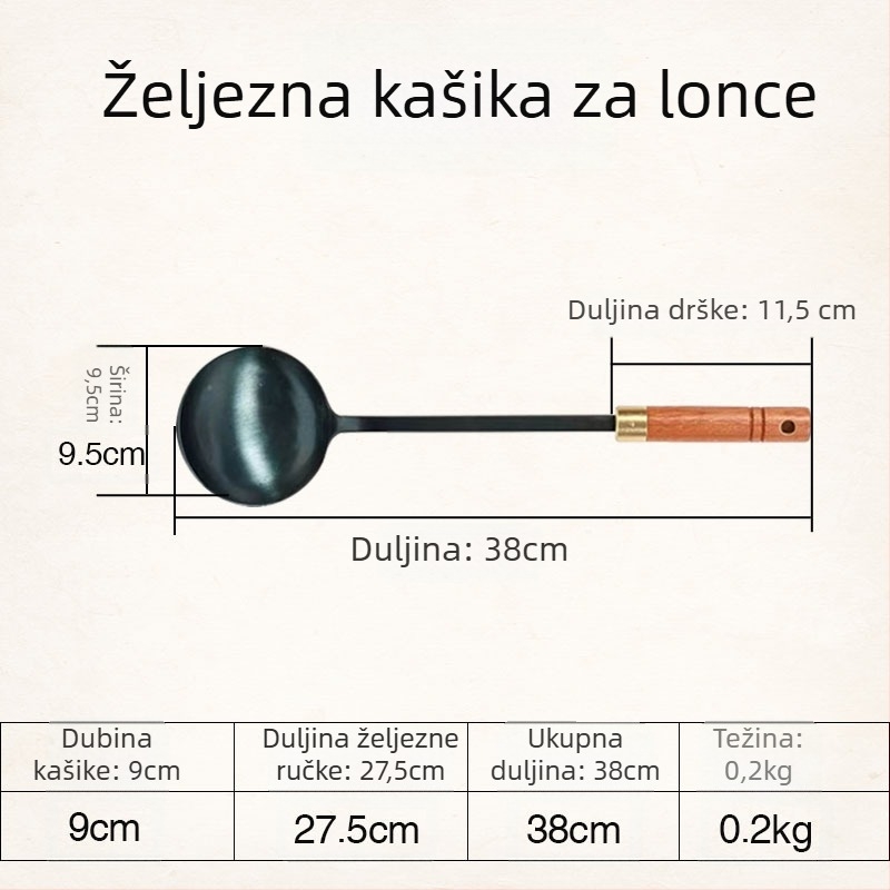 Set metalnih spatula i žlica sa Sabri drškom od drva, teppanyaki kuhinjski pribor, otporan na visoke temperature
