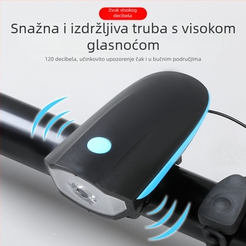 Prednje svjetlo za bicikl s rogom, USB-C punjenje, montaža remenjem, marka WOTI