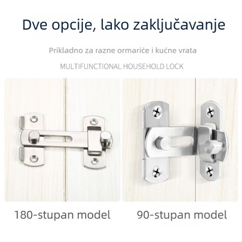 Door latch Butterfly latch; Model: Door latch; Nehrđajući čelik; Brušeni Brushed steel završni sloj; Stil Moderna jednostavnost