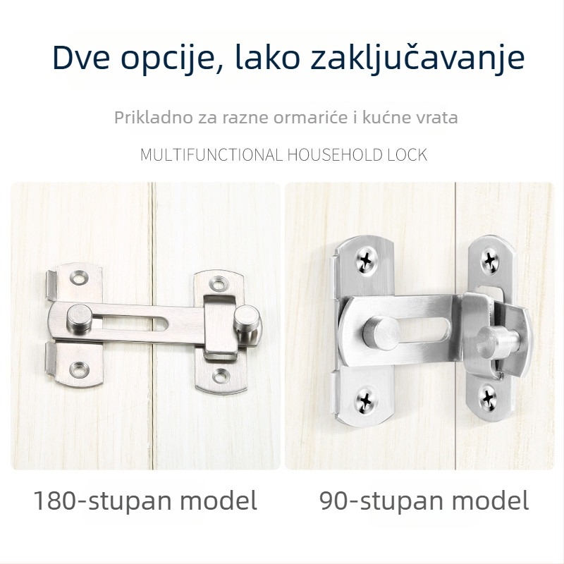 Door latch Butterfly latch; Model: Door latch; Nehrđajući čelik; Brušeni Brushed steel završni sloj; Stil Moderna jednostavnost