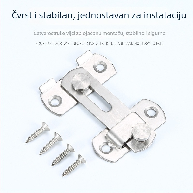 Door latch Butterfly latch; Model: Door latch; Nehrđajući čelik; Brušeni Brushed steel završni sloj; Stil Moderna jednostavnost