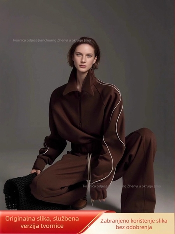 Ženski hlačni kostim od pamuk-poliestera smeše s raglan rukavima, 80–90% pamuka, proljeće 2025, svakodnevni uredski stil