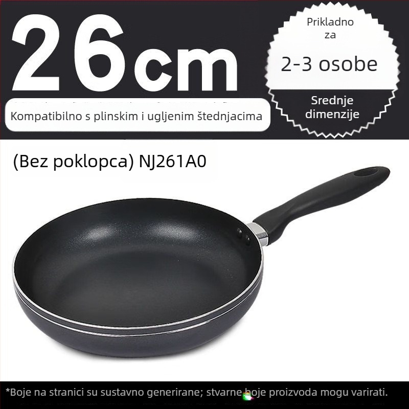 Supor neljepljivi tiganj za prženje s ravnim dnom, dubina 10 cm, kompatibilan s otvorenim plamenom, modeli NJ241A0/NJ261A0/NJ281A0