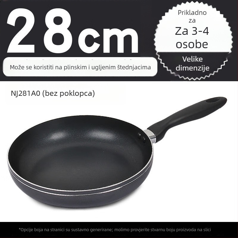 Supor neljepljivi tiganj za prženje s ravnim dnom, dubina 10 cm, kompatibilan s otvorenim plamenom, modeli NJ241A0/NJ261A0/NJ281A0