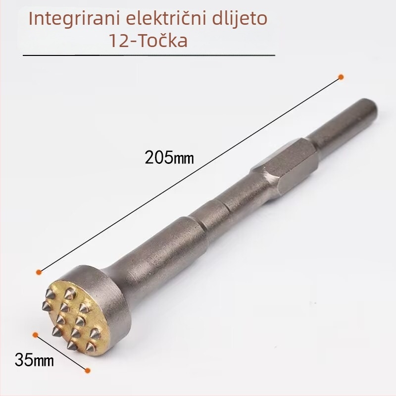 Hengyao Tools Električna glava dlijeta za čekić s šesterokutnim kvadratnim držalom, legirana integrirana za beton zid