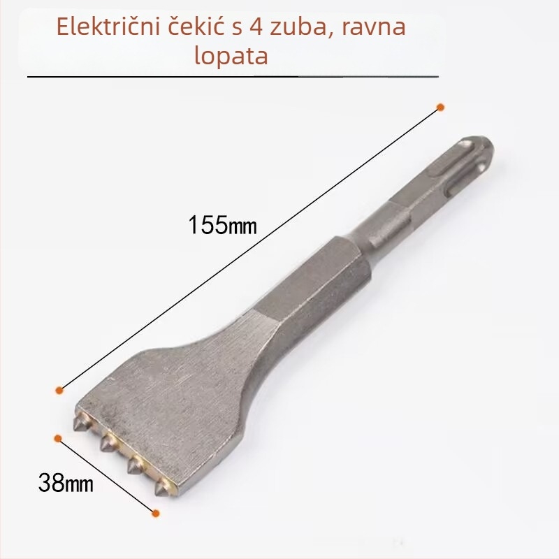 Hengyao Tools Električna glava dlijeta za čekić s šesterokutnim kvadratnim držalom, legirana integrirana za beton zid
