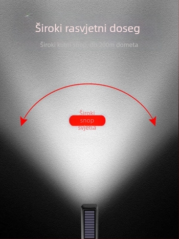 YAJIAPLUS prednje svjetlo za bicikl – solarno napajanje, USB punjenje, visoka svjetlina za vožnju