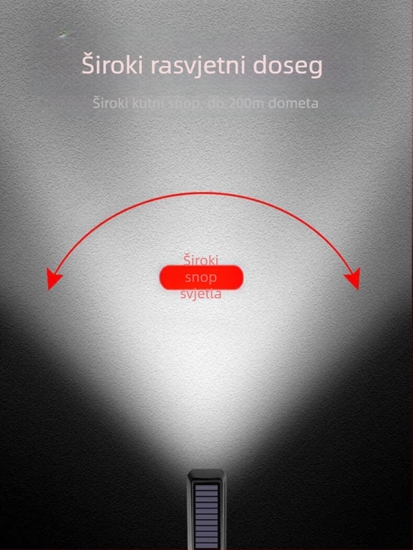 YAJIAPLUS prednje svjetlo za bicikl – solarno napajanje, USB punjenje, visoka svjetlina za vožnju