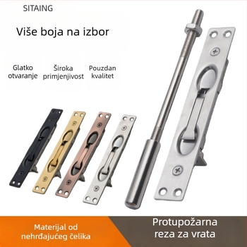 Set bravā za vrata od nehrđajućeg čelika, skrivena protupožarna brave, dvostruka brava za vrata, anti‑krađa gornja i donja brava