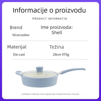 Tava s neprijanjajućim premazom (aluminij; zapadni stil; kompatibilno s običnim pločama)