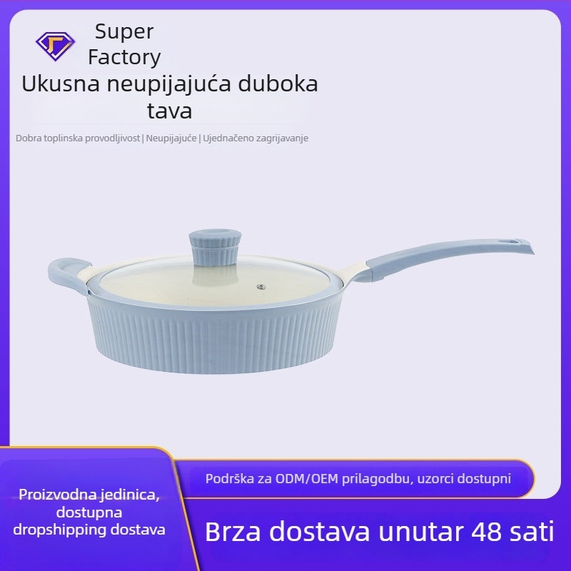 Tava s neprijanjajućim premazom (aluminij; zapadni stil; kompatibilno s običnim pločama)